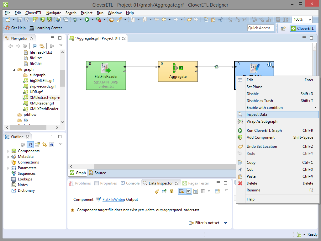 Viewing Data on Components