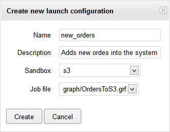 Creating a new launch configuration