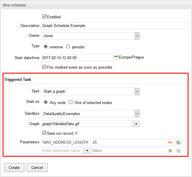 Web GUI - Graph execution task