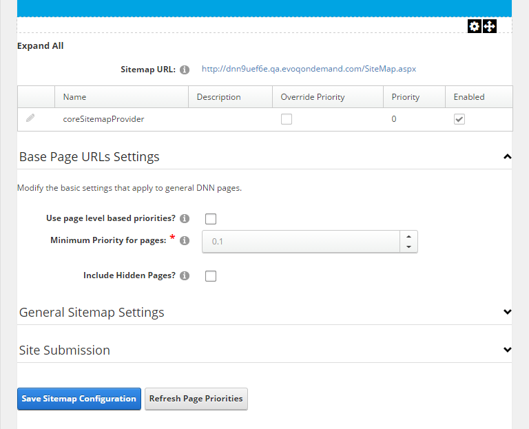 Sitemap module