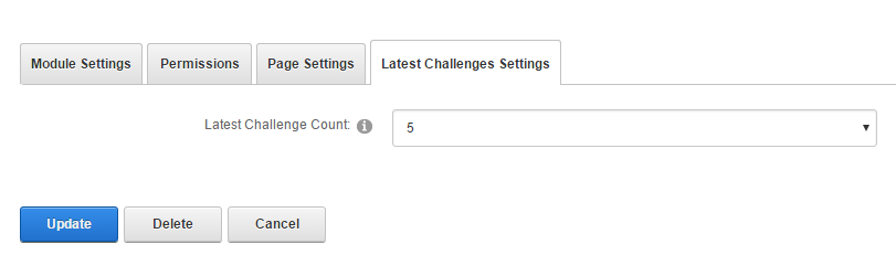 Module Settings — Latest Challenges