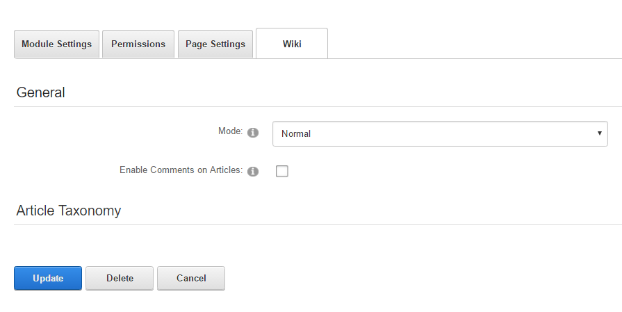 Module Settings — Wiki