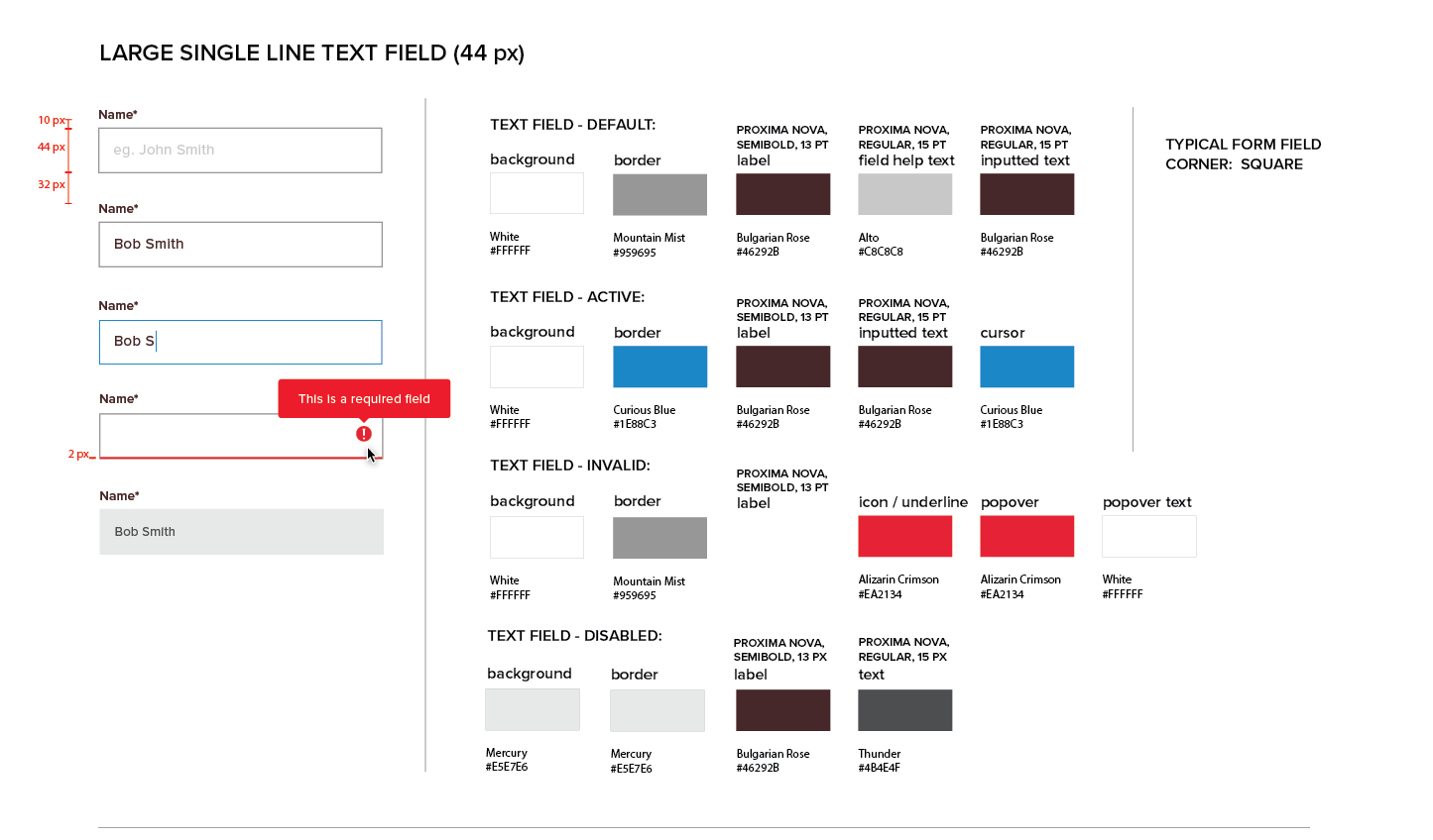 Persona Bar Style Guide - Large Single-Line Text Field