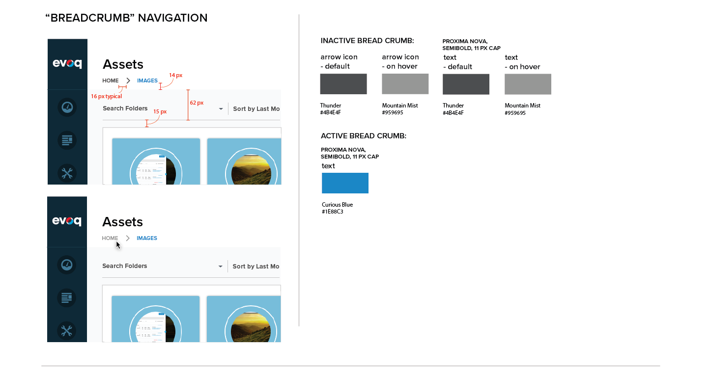 Persona Bar Style Guide - Breadcrumb Navigation