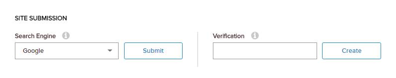 SEO Site Submission settings