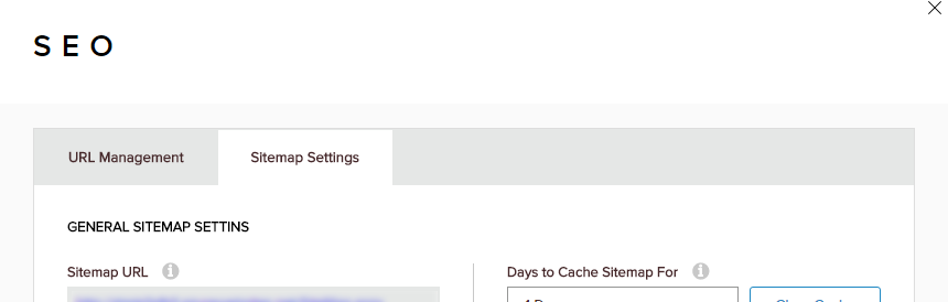 SEO Sitemap settings