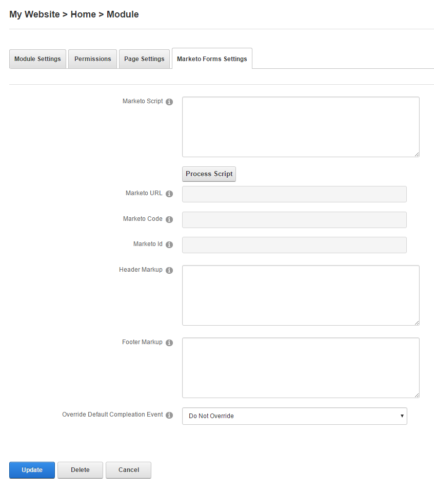 Marketo Forms module