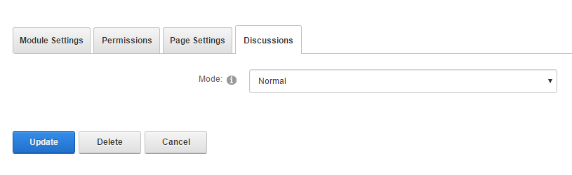 Module Settings — Discussions