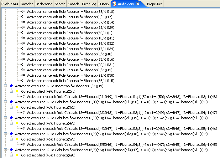 Fibonacci Example "Bootstrap" Audit View 1