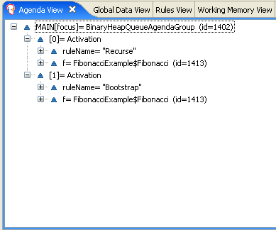 Fibonacci Example "Recurse" Agenda View 1