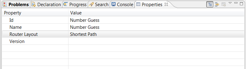 Properties for the Number Guess RuleFlow