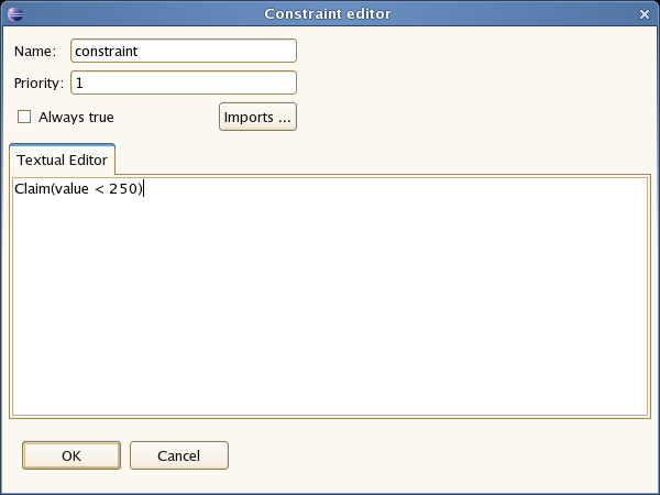 Constraint editor