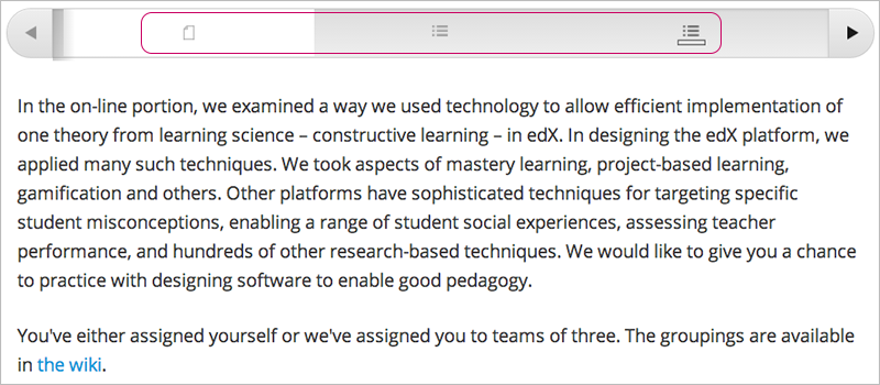 The sequential as a learner sees it.