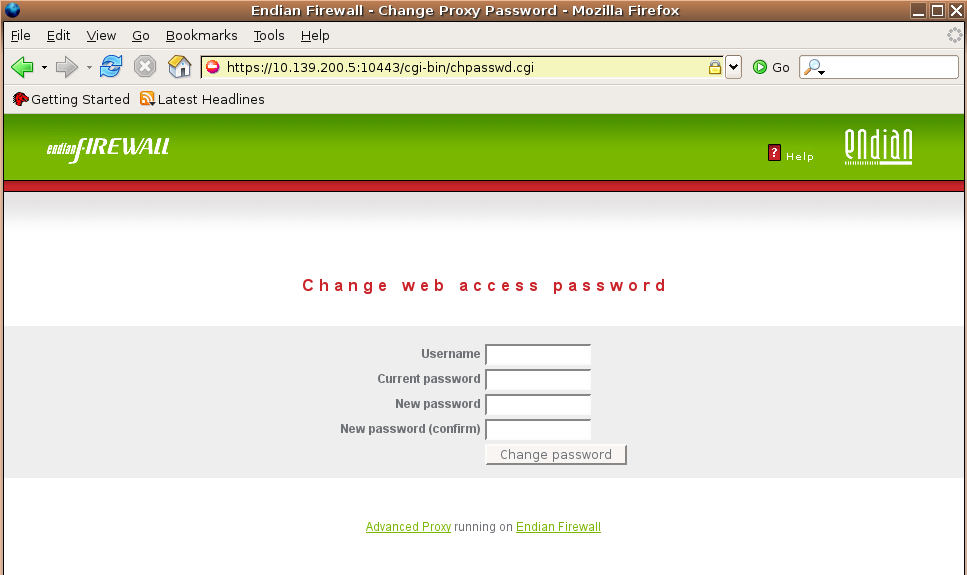 Change it yourself page, allowing user to change their local HTTP proxy password