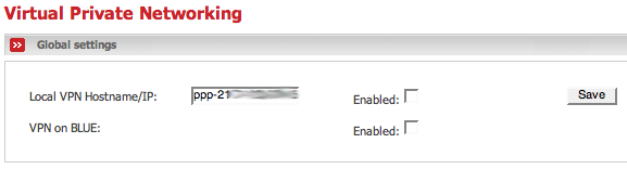 VPN global settings