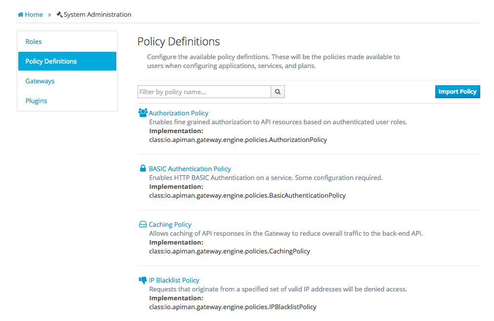 Policy Definitions