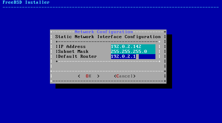 IPv4 Static Configuration