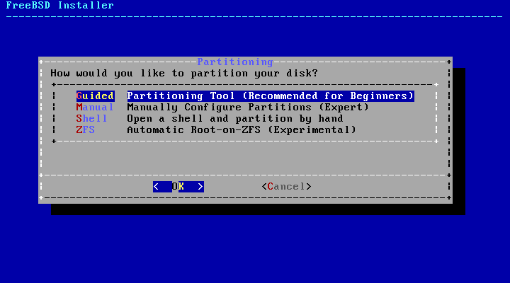 Partitioning Choices on FreeBSD 10.x and Higher