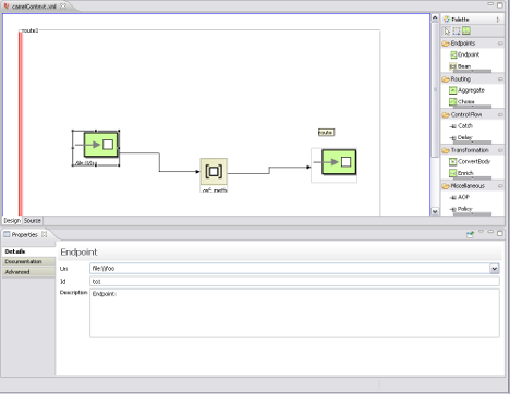 Fuse IDE - Using Fuse IDE - The Fuse IDE route editor