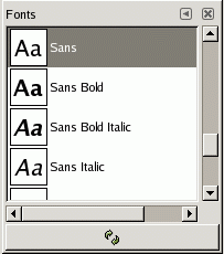 The Fonts dialog