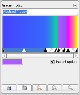 The gradient editor