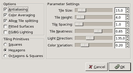 Mosaic filter options