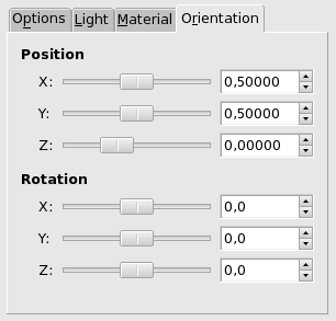 Orientation tab options