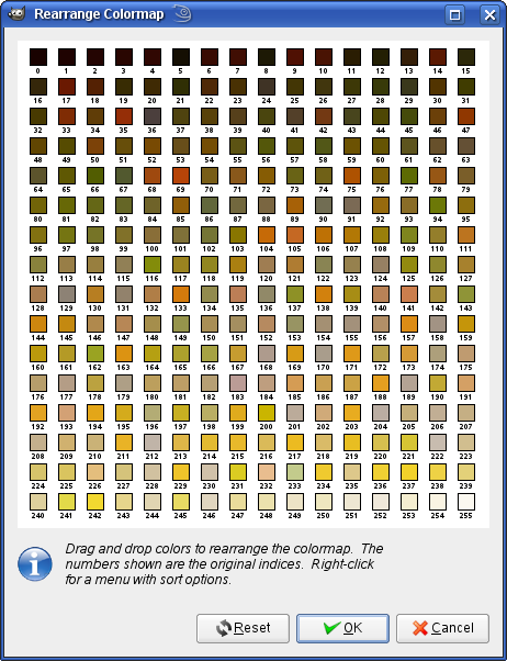 The Rearrange Colormap window