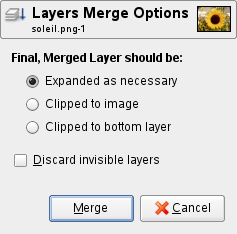 The Merge Visible Layers Dialog