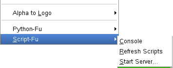 The Script-Fu submenu