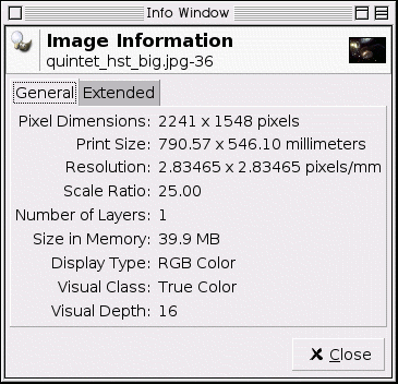 Image Properties Dialog