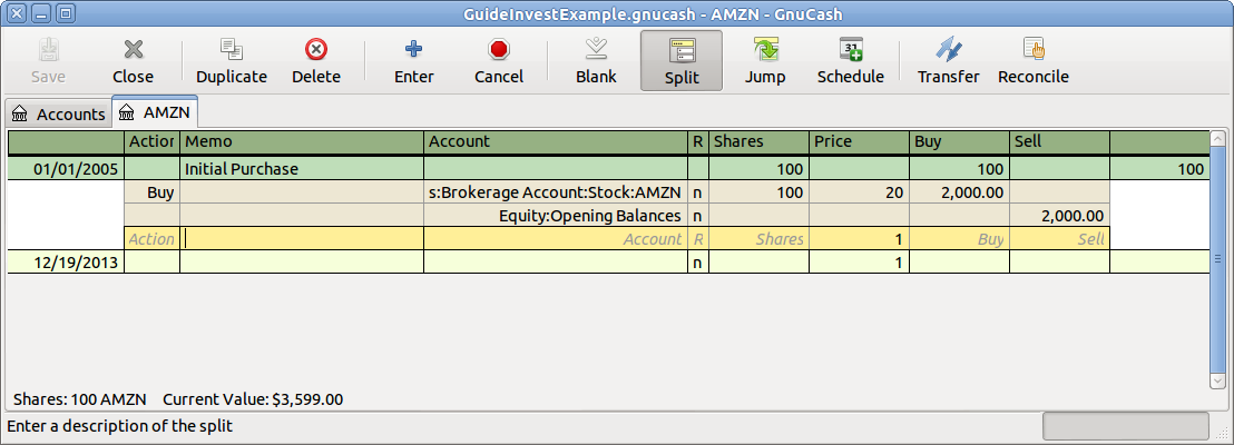 Setup Current Portfolio