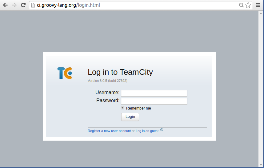 TeamCity Login