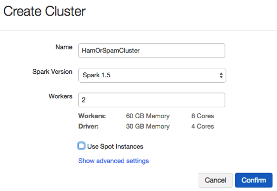 Create cluster