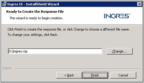 Ready to Create the Response File