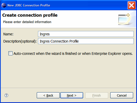 Create Connection Profile