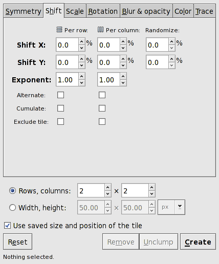 Tiling dialog - Shift tab.