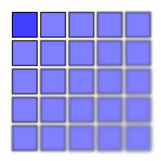 A P1 symmetry tiling with a change in blur.