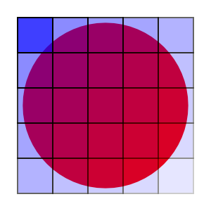 A P1 symmetry tiling with a change in opacity.