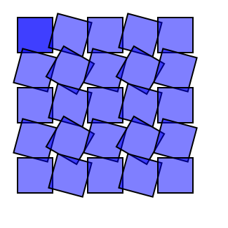 Un pavage de symtrie P1 avec rotation 2.