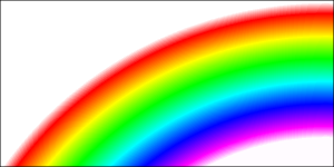 A rainbow background.