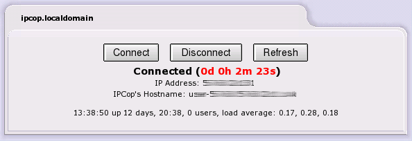 Home Page, Ethernet Connection