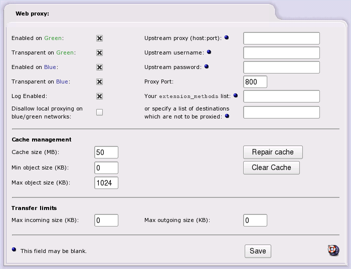 HTTP Proxy Web Page