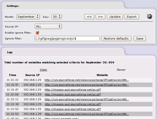 Proxy Log