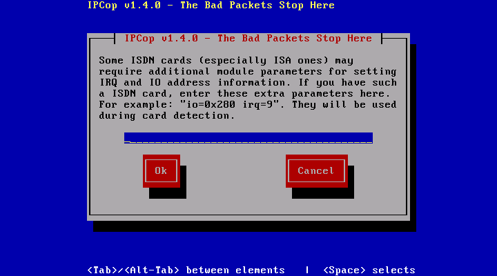 ISDN module parameters