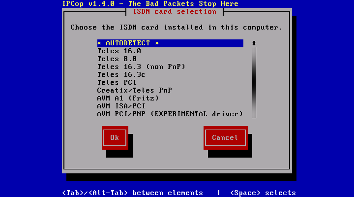 select ISDN card