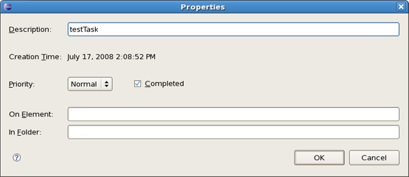 The Task Configuration Dialog