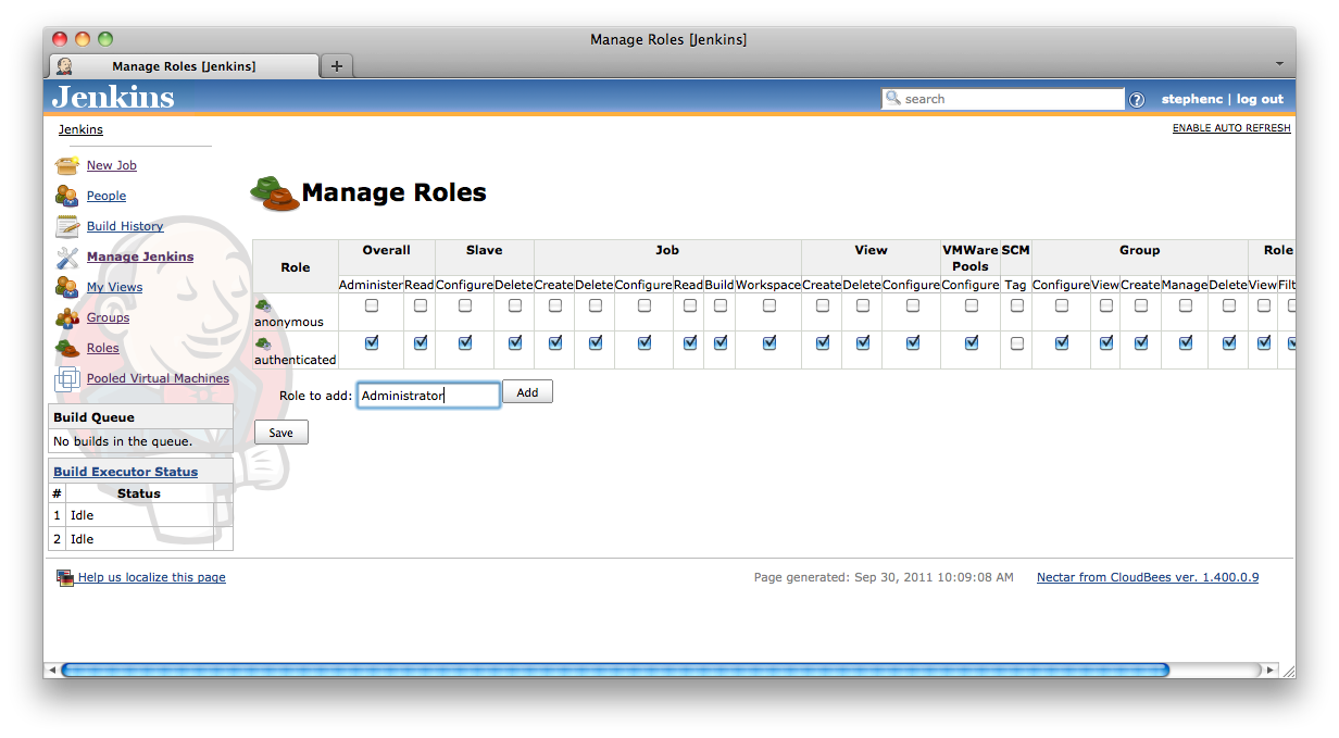 manage roles add admin