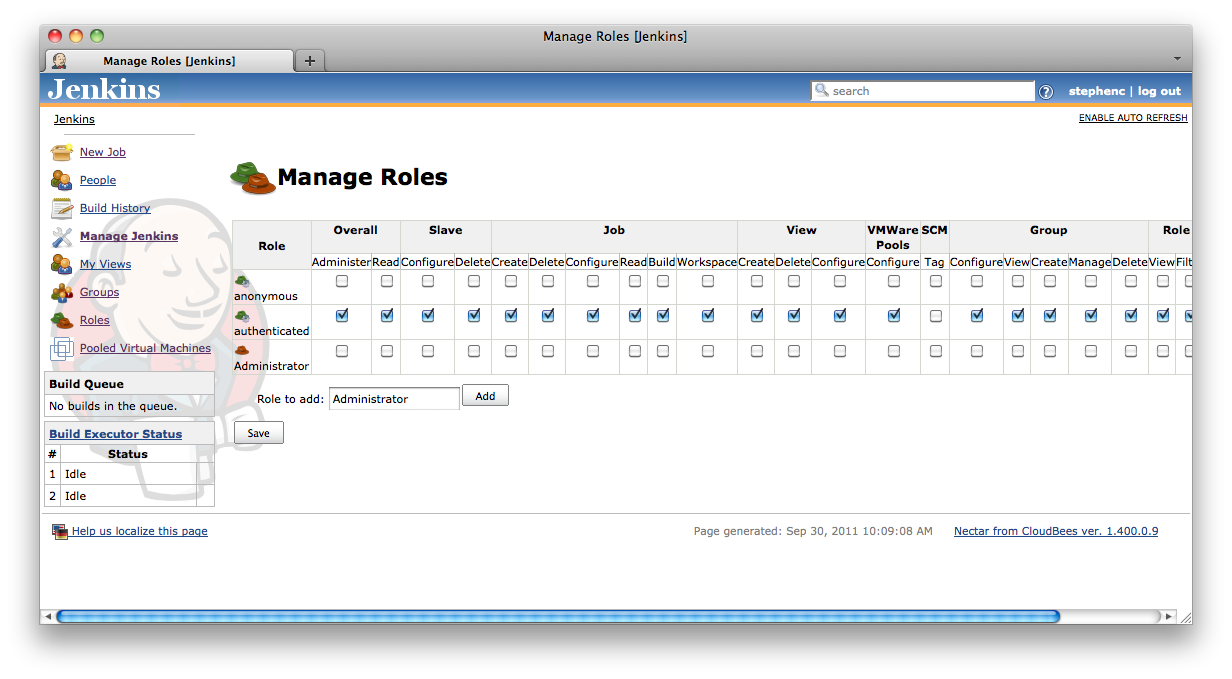 manage roles admin added