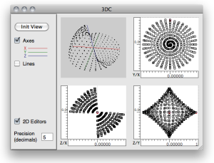 Displaying the points in a 3DC editor
